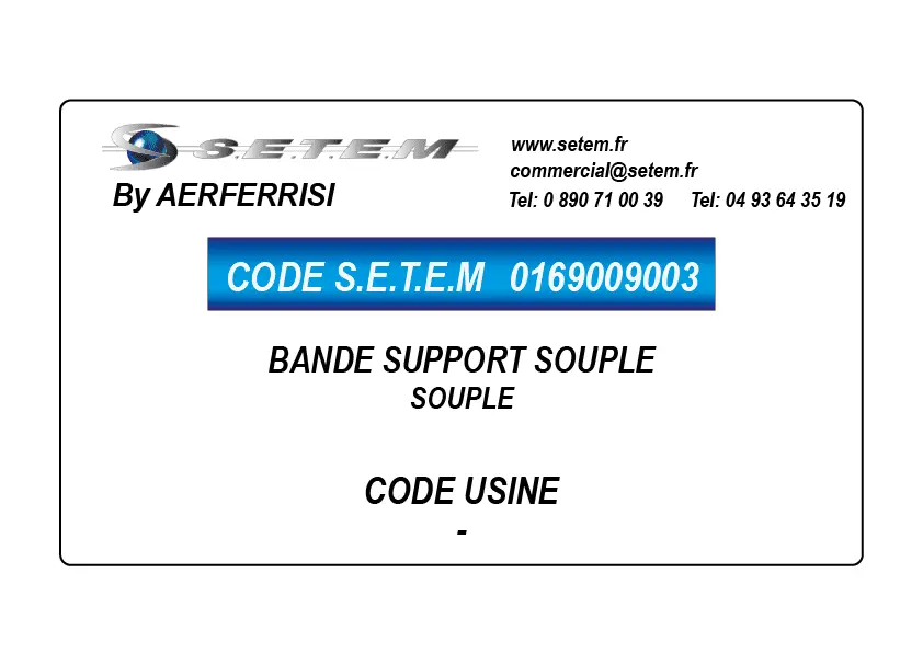 0169009003-BANDE SUPPORT AERFERRISI SOUPLE C3