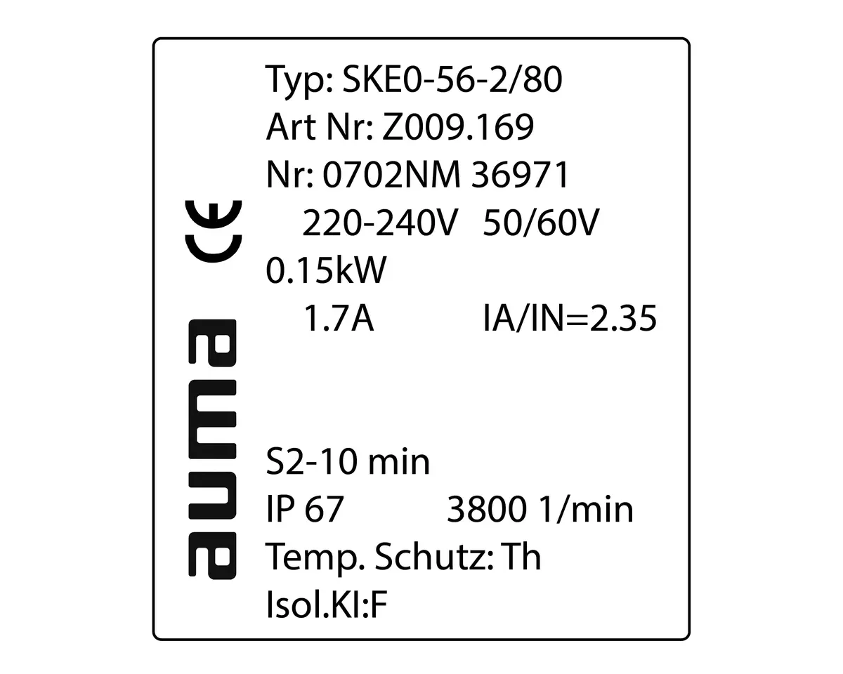 0191502358-SERVOMOTEUR AUMA SKE0-56-2/80