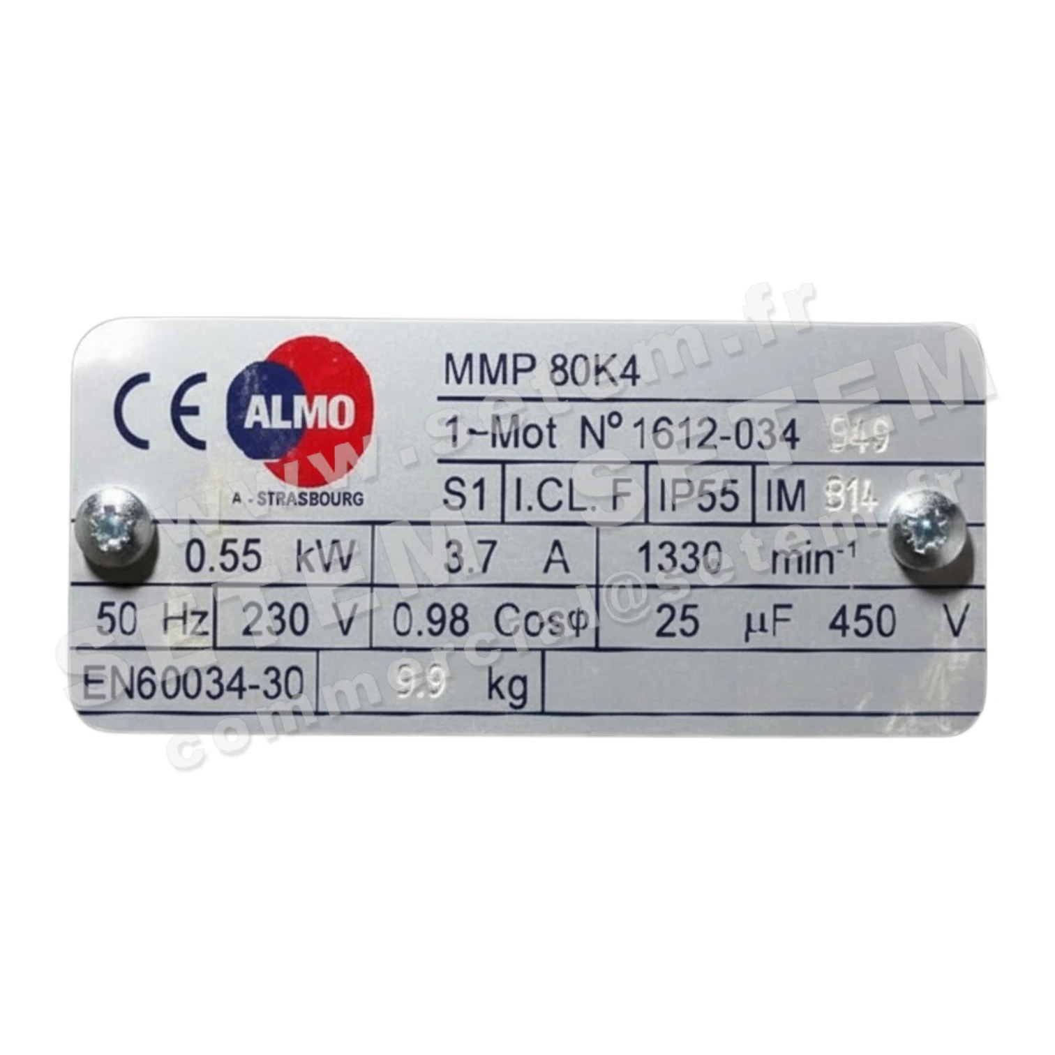 MOTEUR 0.55KW 4P M230V HA80 B14 MMP80K4