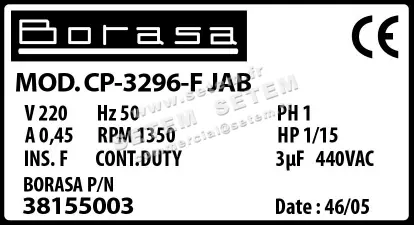 0338000051-MOTEUR B45 CP3296FJAB *38155003* 3