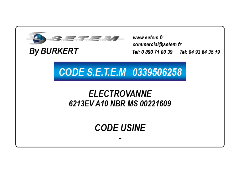 ELECTROVANNE 6213EV A10 NBR MS 00221609 3