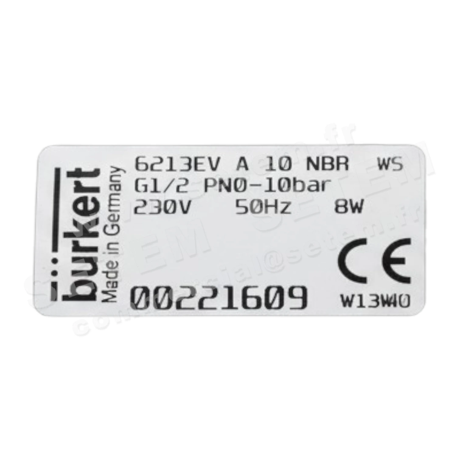 ELECTROVANNE 6213EV A10 NBR MS 00221609 2