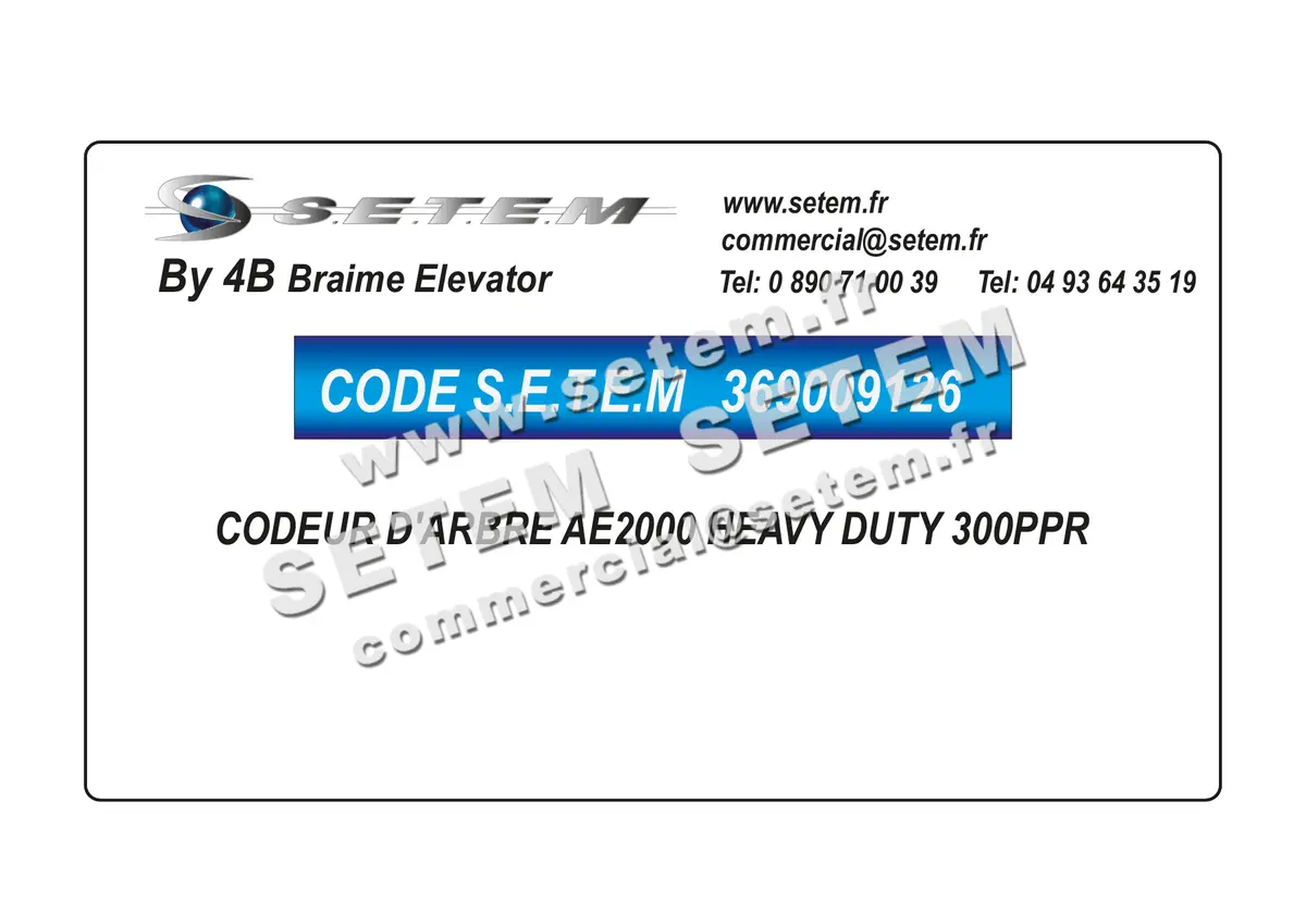 0369009126-CODEUR D'ARBRE 4B AE2000 HEAVY DUTY 300PPR 2