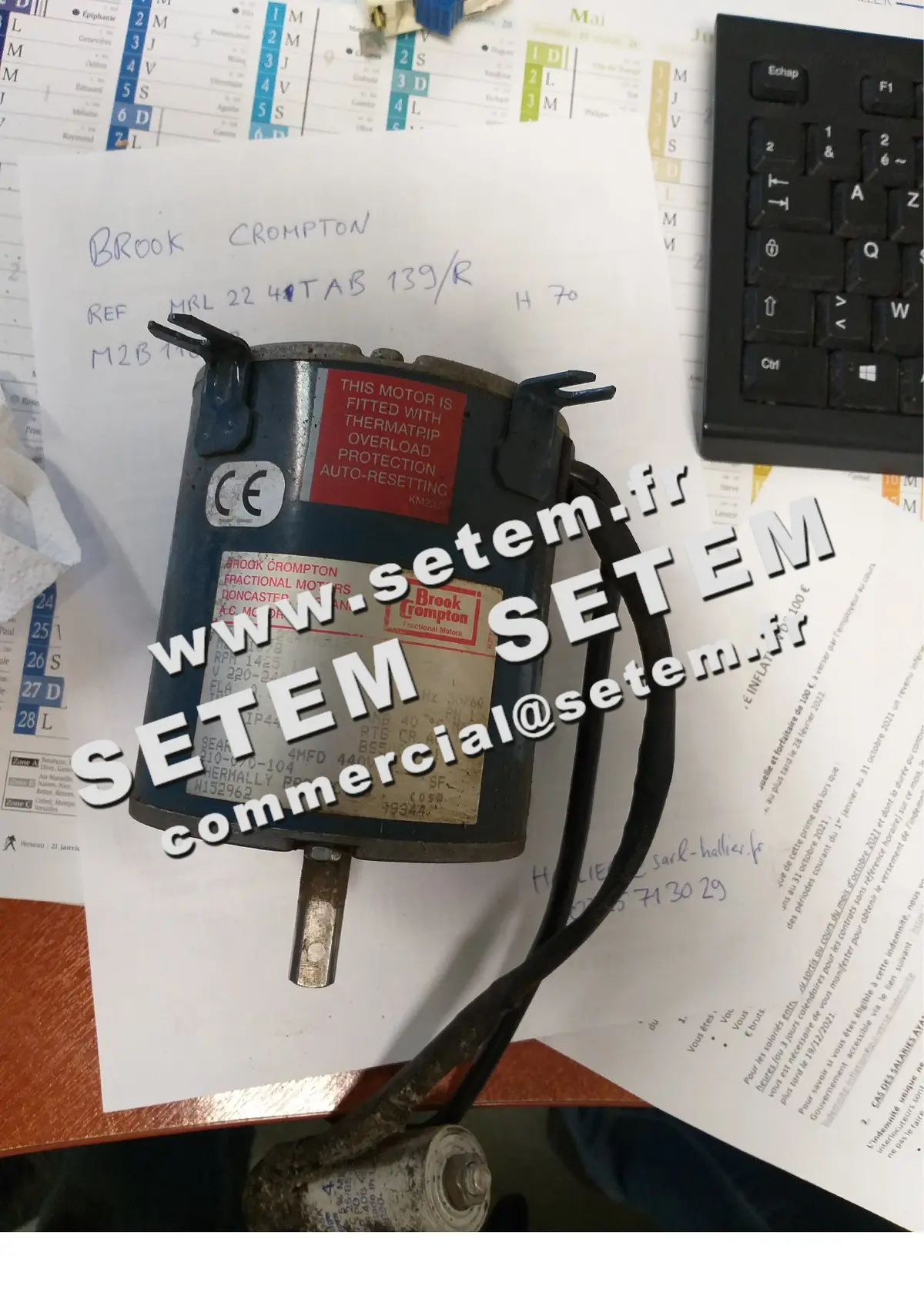 0373000850-MOTEUR BROOK MRL224TAB139/R "210.070.104" *M2B11078*