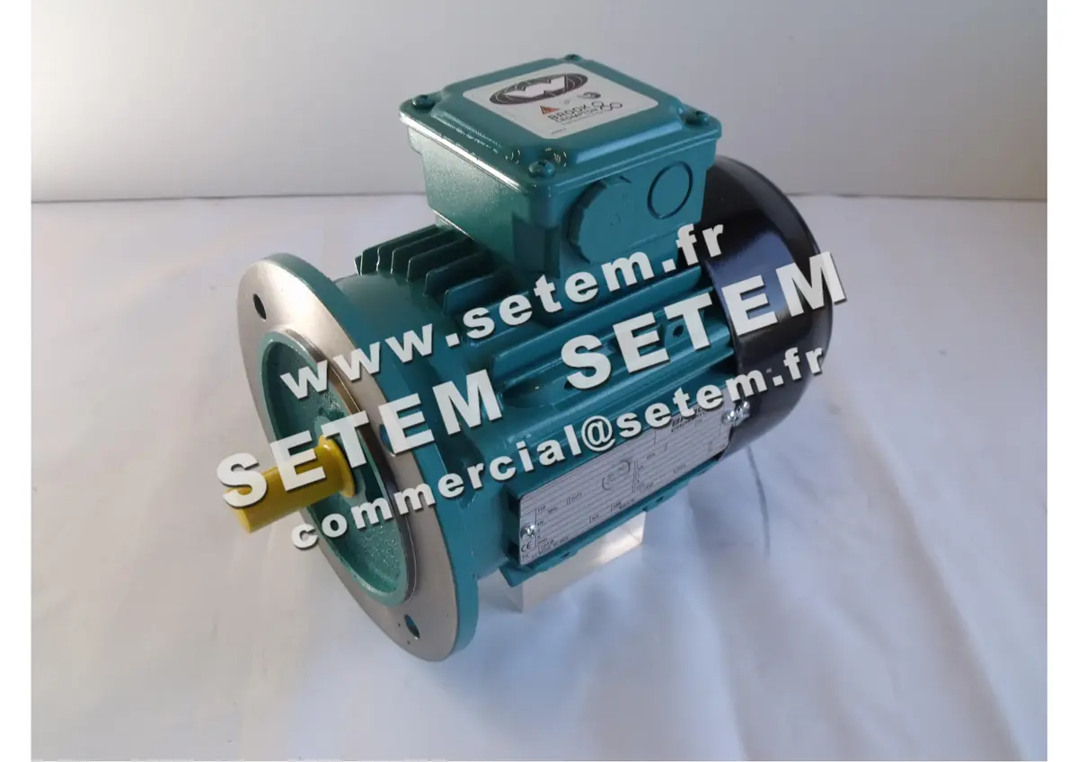 0373001061-MOTEUR BROOK 0.37KW 4P T230/400V HA71 B5 WU.DA71SK.D 2