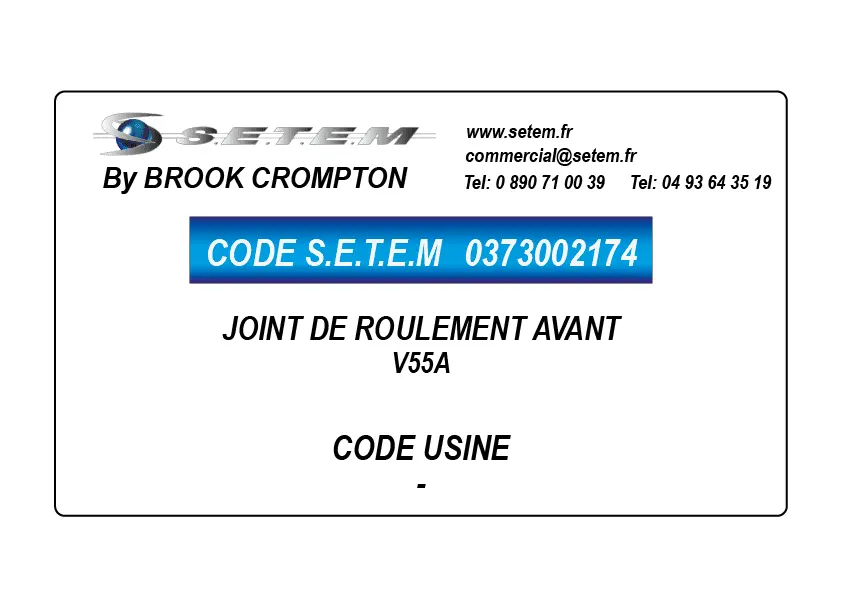 0373002174-JOINT DE ROULEMENT AVANT V55A