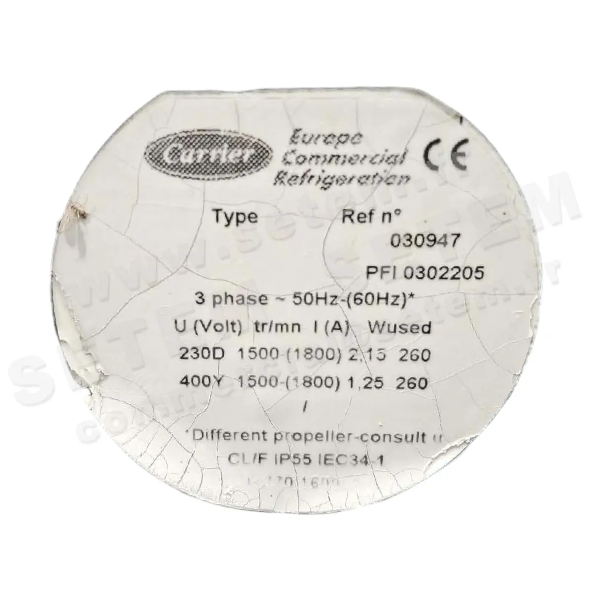 0603006200-VENTILATEUR CARRIER PFI0302205 *030947*