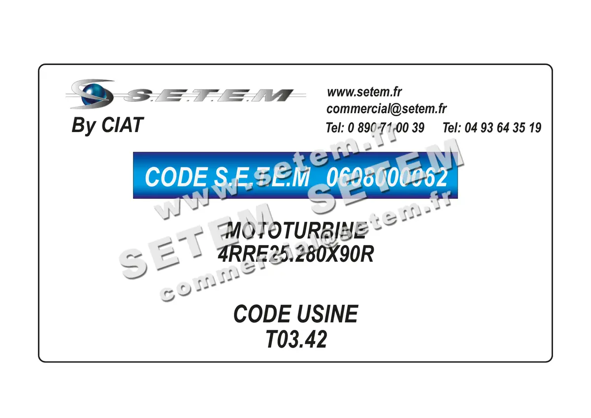 0608000062-MOTOTURBINE CIAT 4RRE25.280X90R *T03.42*