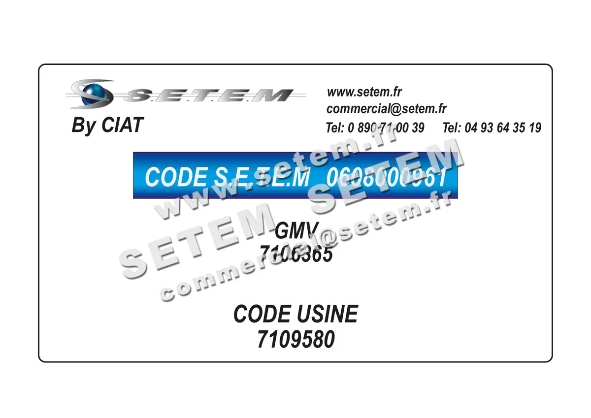 0608000961-GMV CIAT 7106365 *7109580* 5