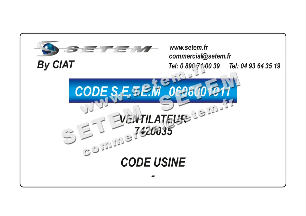 0608001011-VENTILATEUR CIAT 7420035