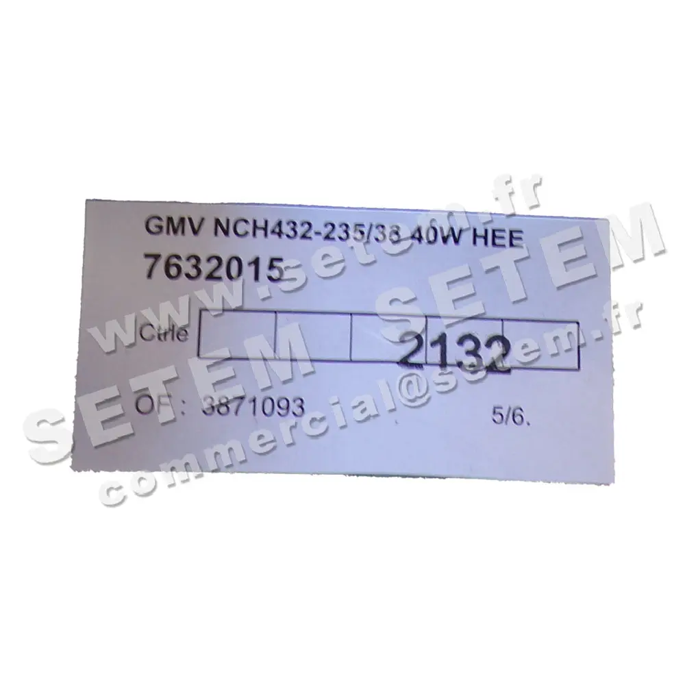 0608002015-GMV CIAT NCH432-235/33 40W HEE P35810P0195 *7632015* 3