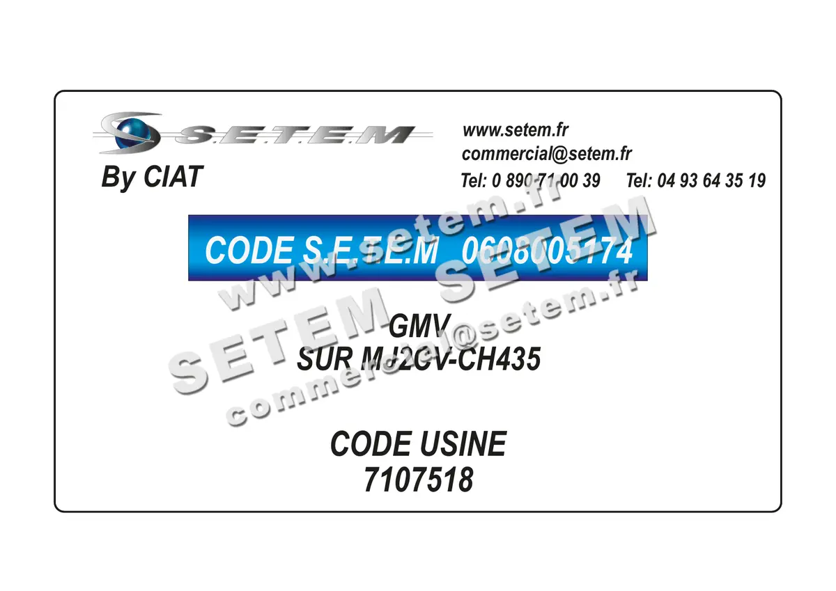 0608005174-GMV CIAT SUR MJ2CV-CH435 *7107518*