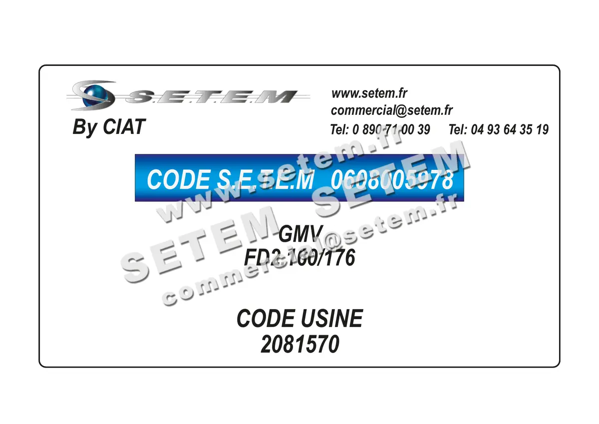 0608005978-GMV CIAT FD2.160/176 *2081570*
