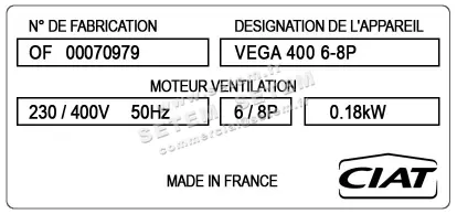 0608006062-TOURELLE CIAT 400°C/2H HORIZONTAL THEC400.6/8T 2