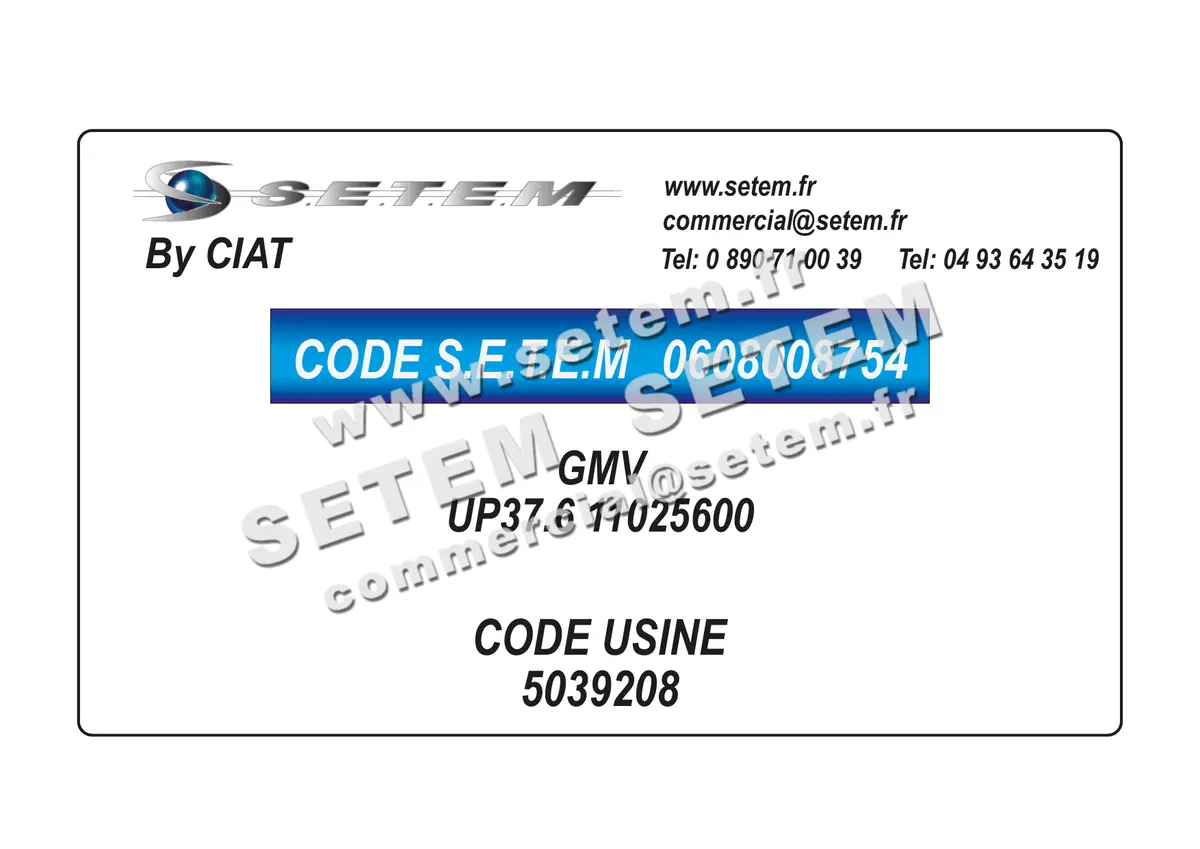 0608008754-GMV CIAT UP37.6 11025600 *5039208* 5