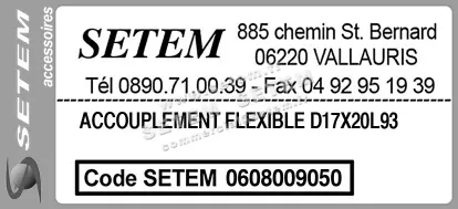 0608009050-ACCOUPLEMENT FLEXIBLE D17X20 L67MM CIAT 3