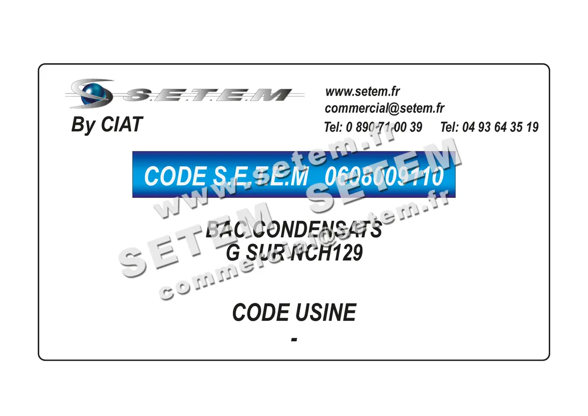 0608009110-BAC A CONDENSATS G SUR NCH129 CIAT