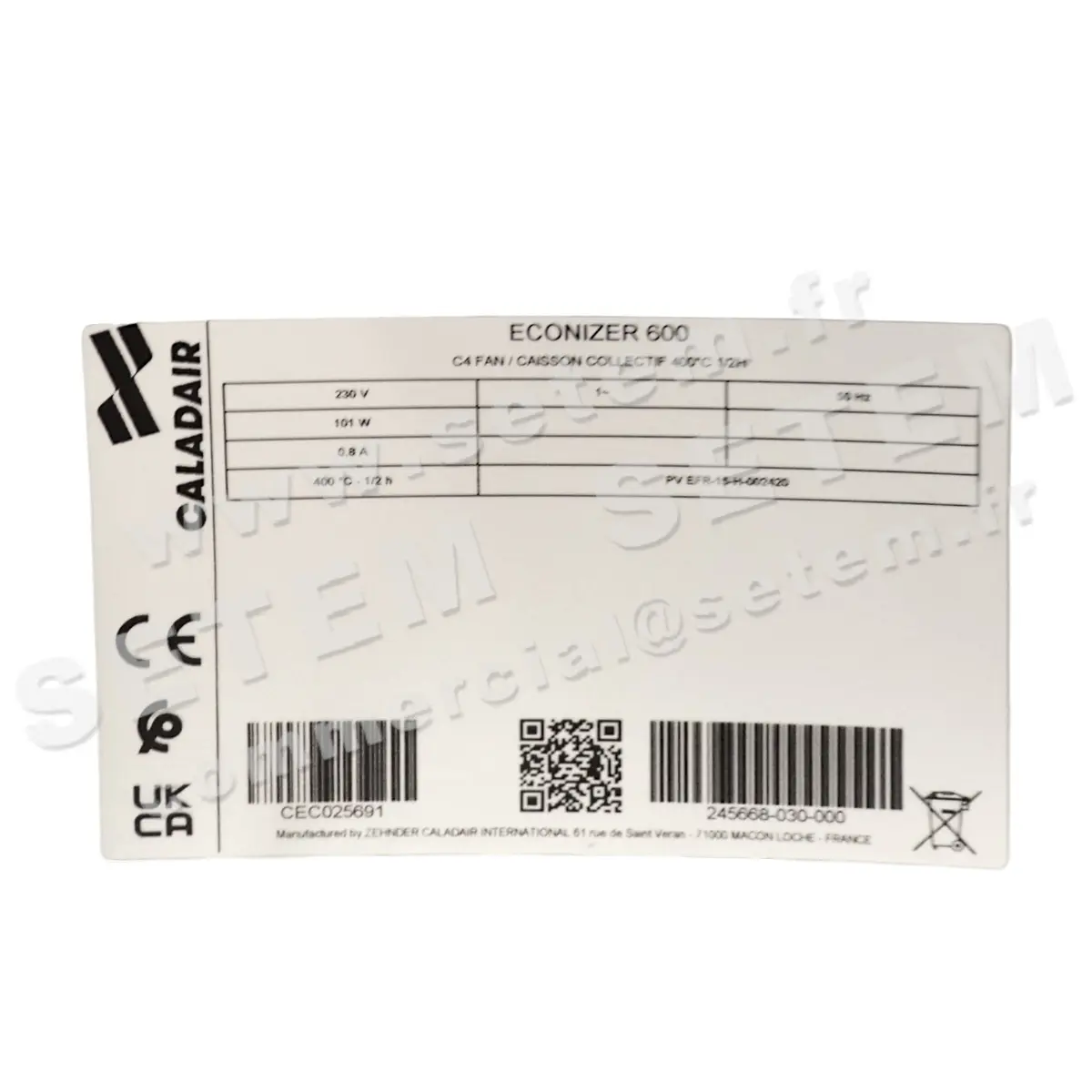 0681000023-CAISSON CALADAIR C4 ECONIZER 600 INTERRUPTEUR + PRESSOSTAT