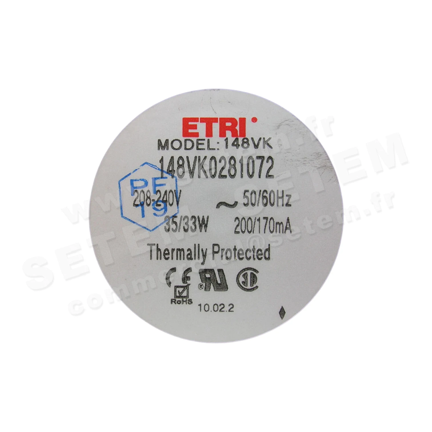 0694008135-VENTILATEUR ETRI 148VK0281072 2