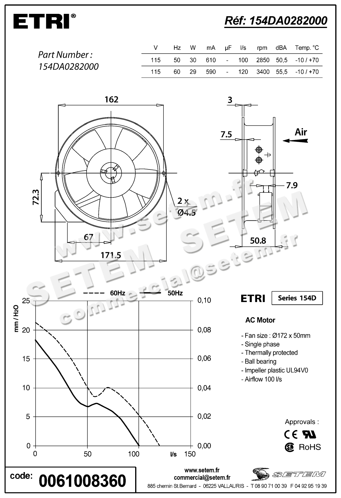 0694008360-VENTILATEUR ETRI 154DA0282000 2