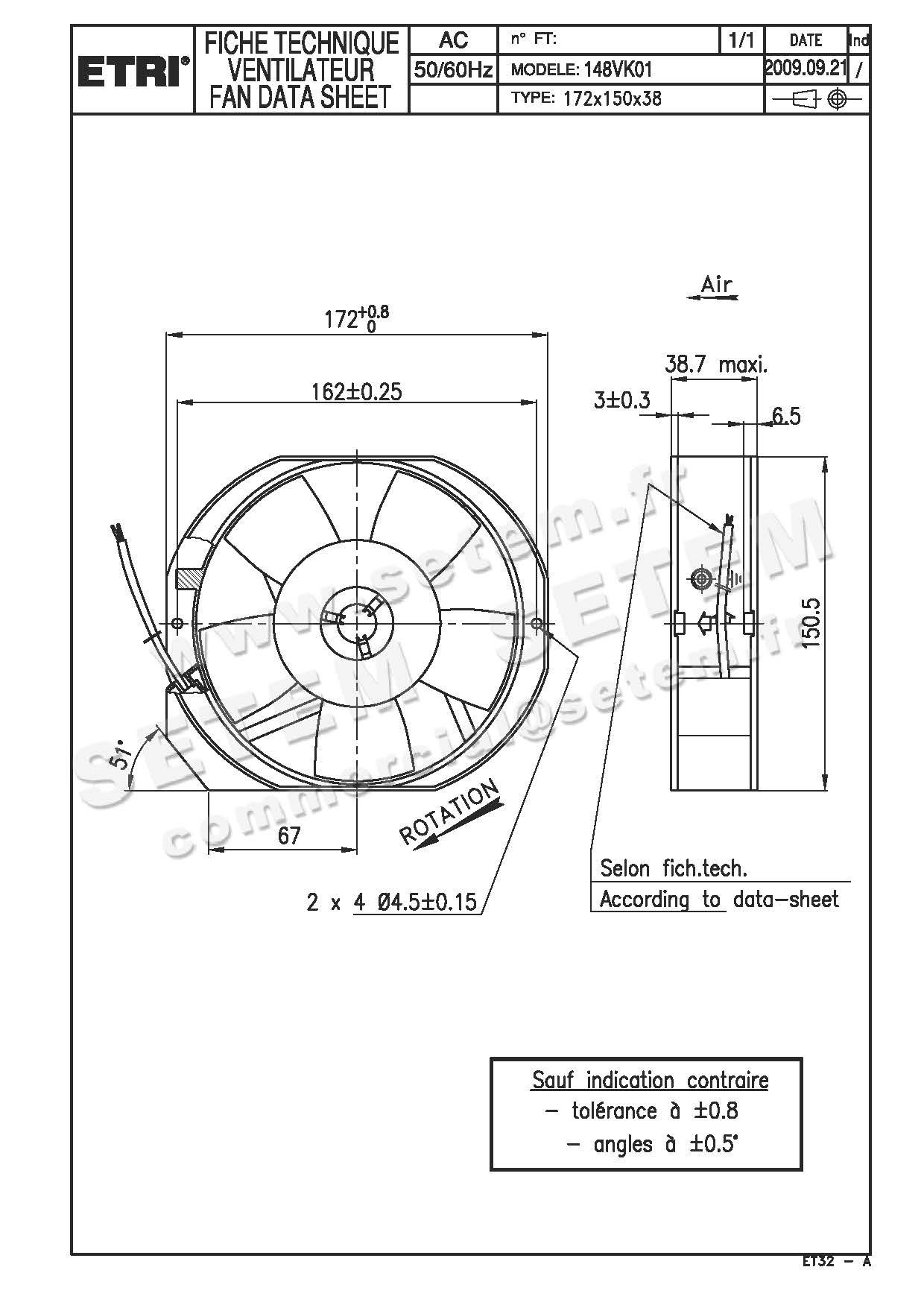 0694008632-VENTILATEUR ETRI 148VK0181026