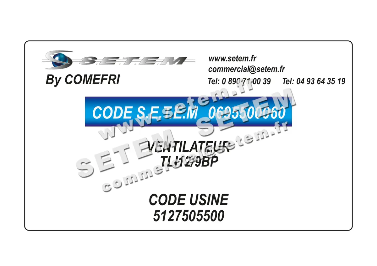 0695500060-VENTILATEUR COMEFRI TLI12/9BP *5127505500*