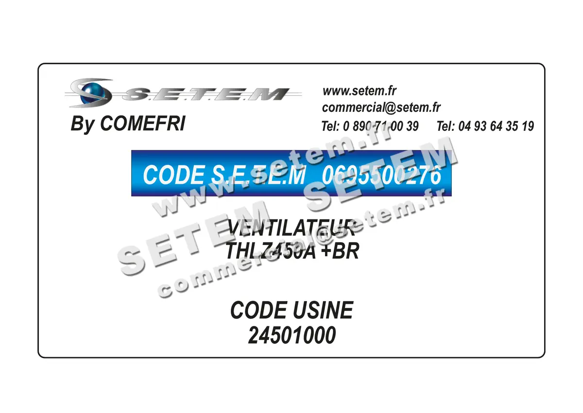 0695500276-VENTILATEUR COMEFRI THLZ450A +BR *24501000*