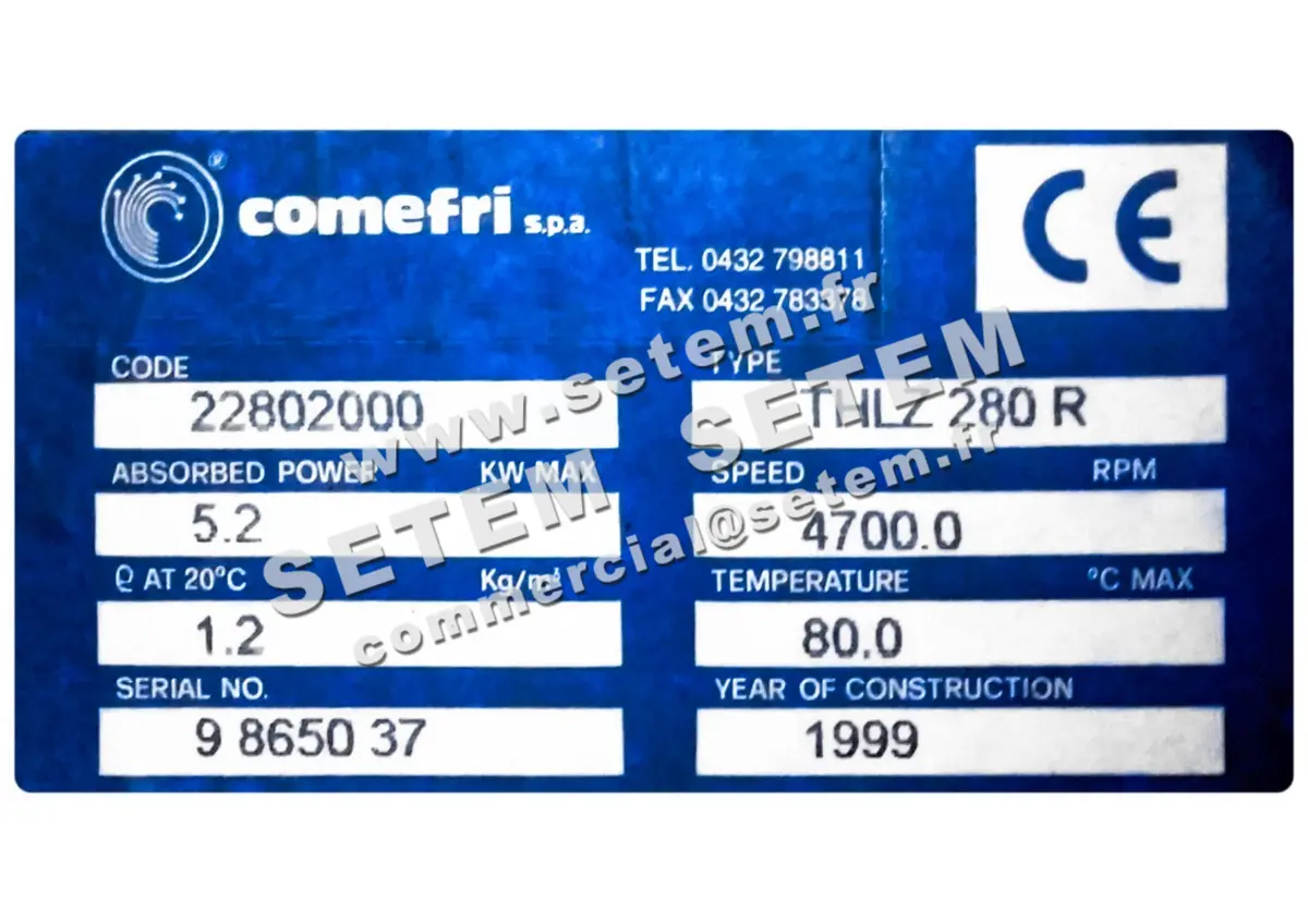 0695500283-VENTILATEUR COMEFRI THLZ280R *22802000*