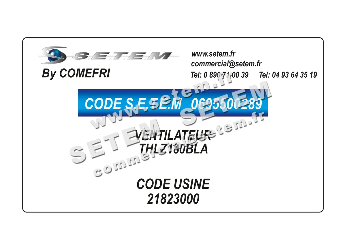 0695500289-VENTILATEUR COMEFRI THLZ180BLA *21823000*