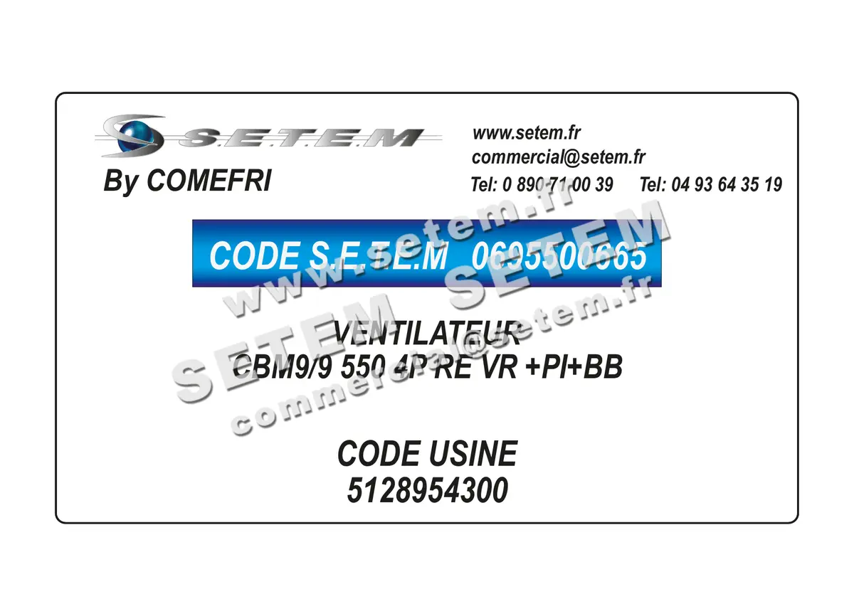0695500665-VENTILATEUR COMEFRI CBM9/9 550 4P RE VR +PI+BB *5128954300*