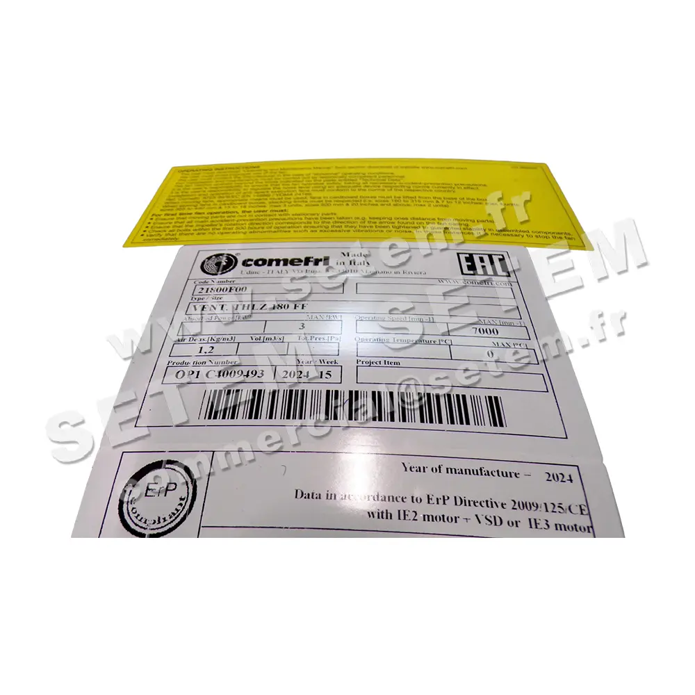 0695507418-VENTILATEUR COMEFRI THLZ180FF *21800F00* 4