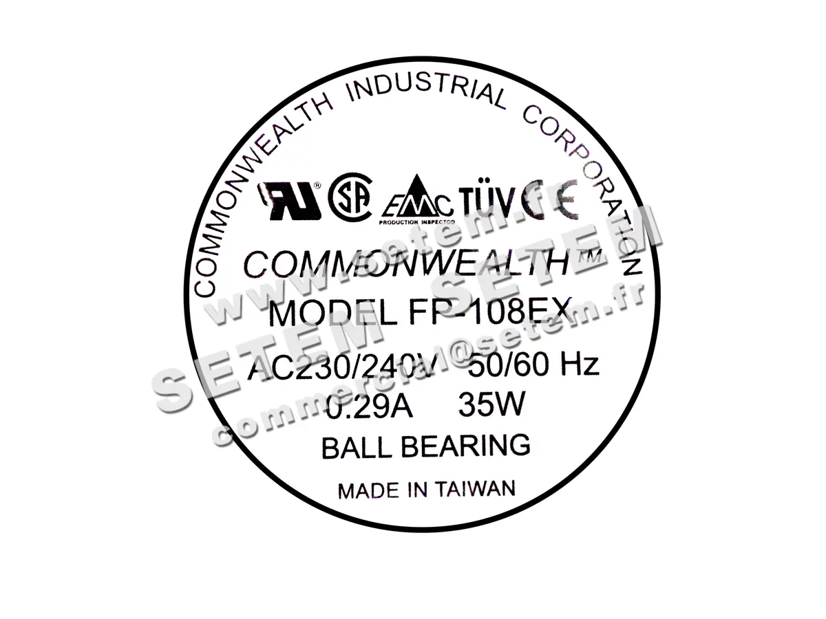 0698002858-VENTILATEUR COMMONWEALTH FP-108EX M230V 4
