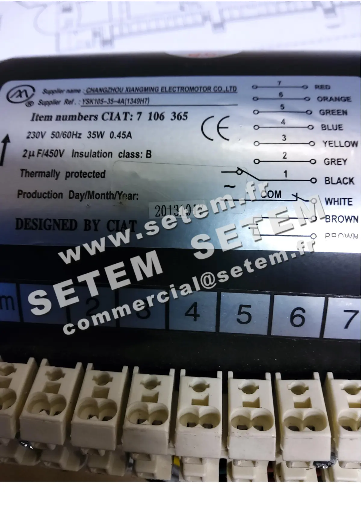 0738500001-MOTEUR CHANGZHOU YSK105-35-4A "7106365"