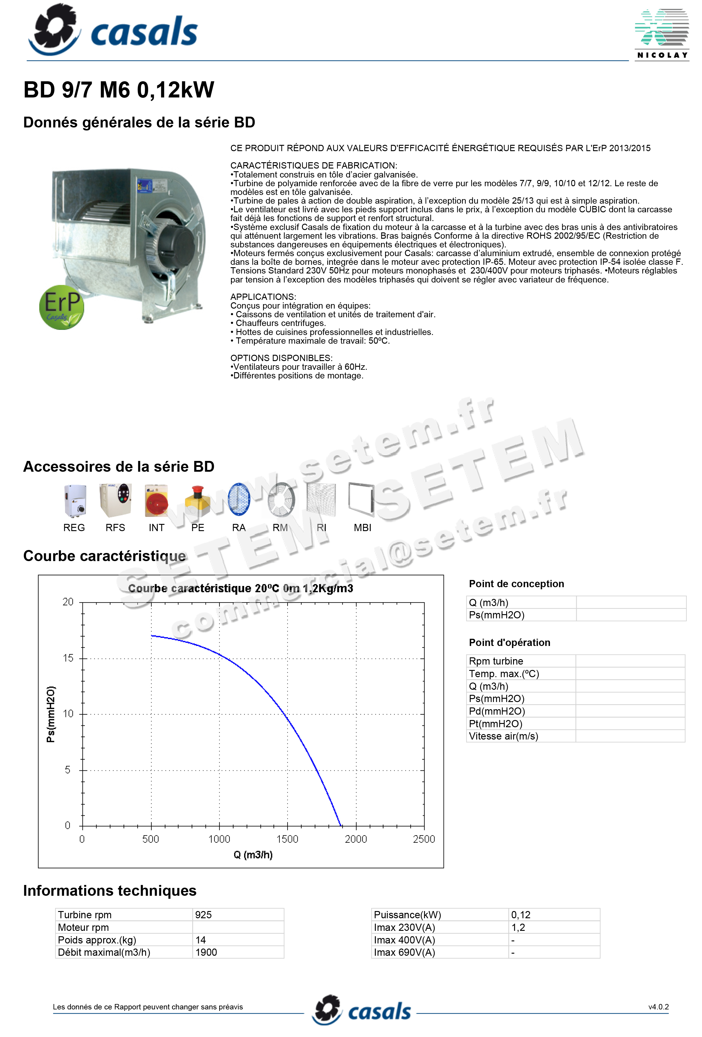 0747000907-VENTILATEUR CASALS BD9/7M6 120W
