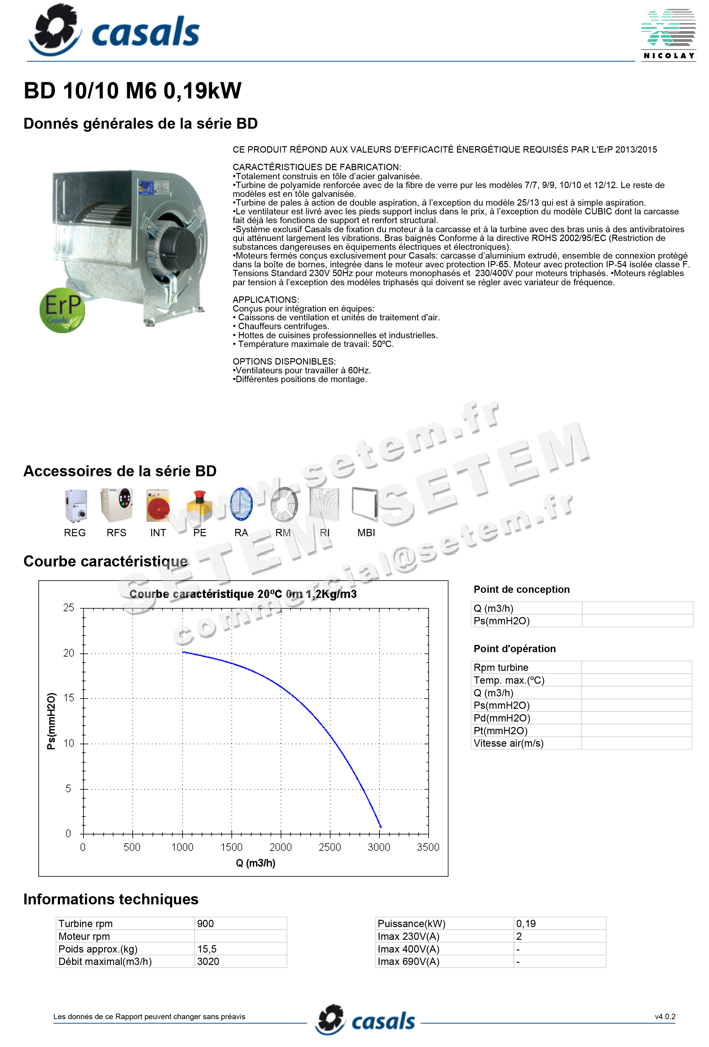 0747000908-VENTILATEUR CASALS BD10/10 M6 0.19KW 2