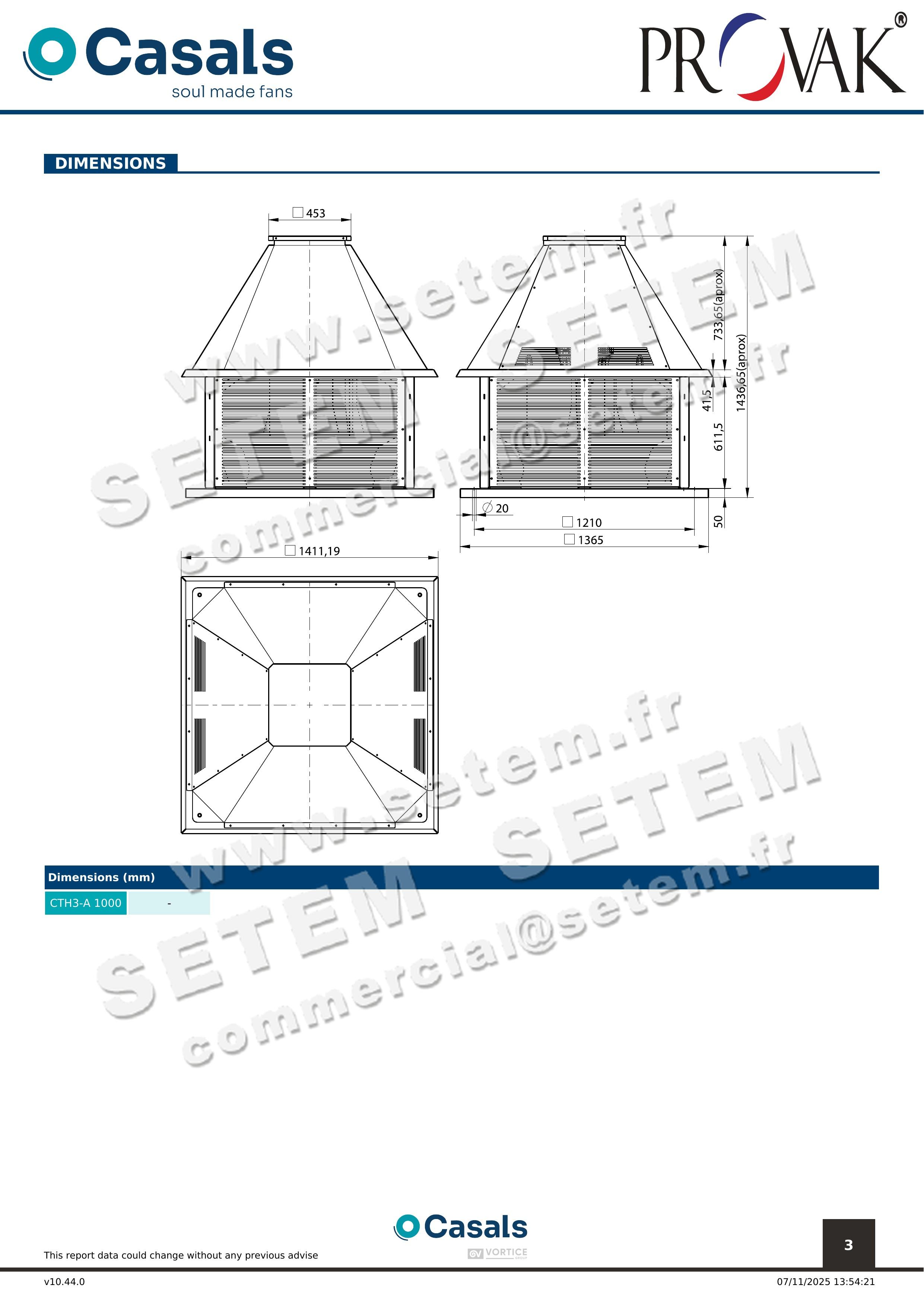 TOURELLE CTH3-A 7.50KW 8P T400/690V *279100106A*