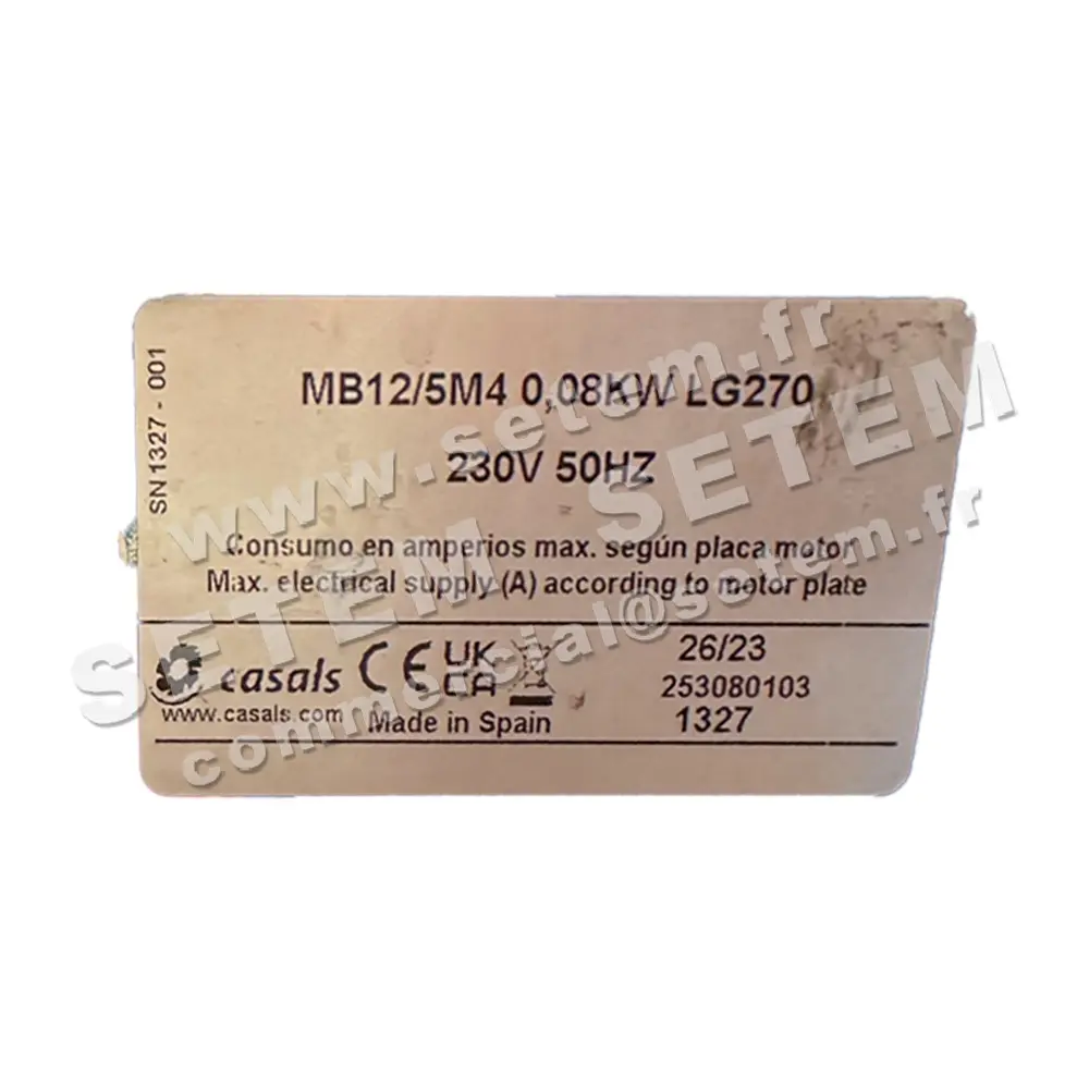 0747002584-VENTILATEUR CASALS MB12/5M4 2