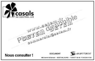 0747007133-VENTILATEUR CASALS BD33/25M6 750W 6P M230V 1V +PI *251600162* 2