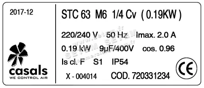 0747008558-MOTEUR CASALS STC63M6 *720331234* 3