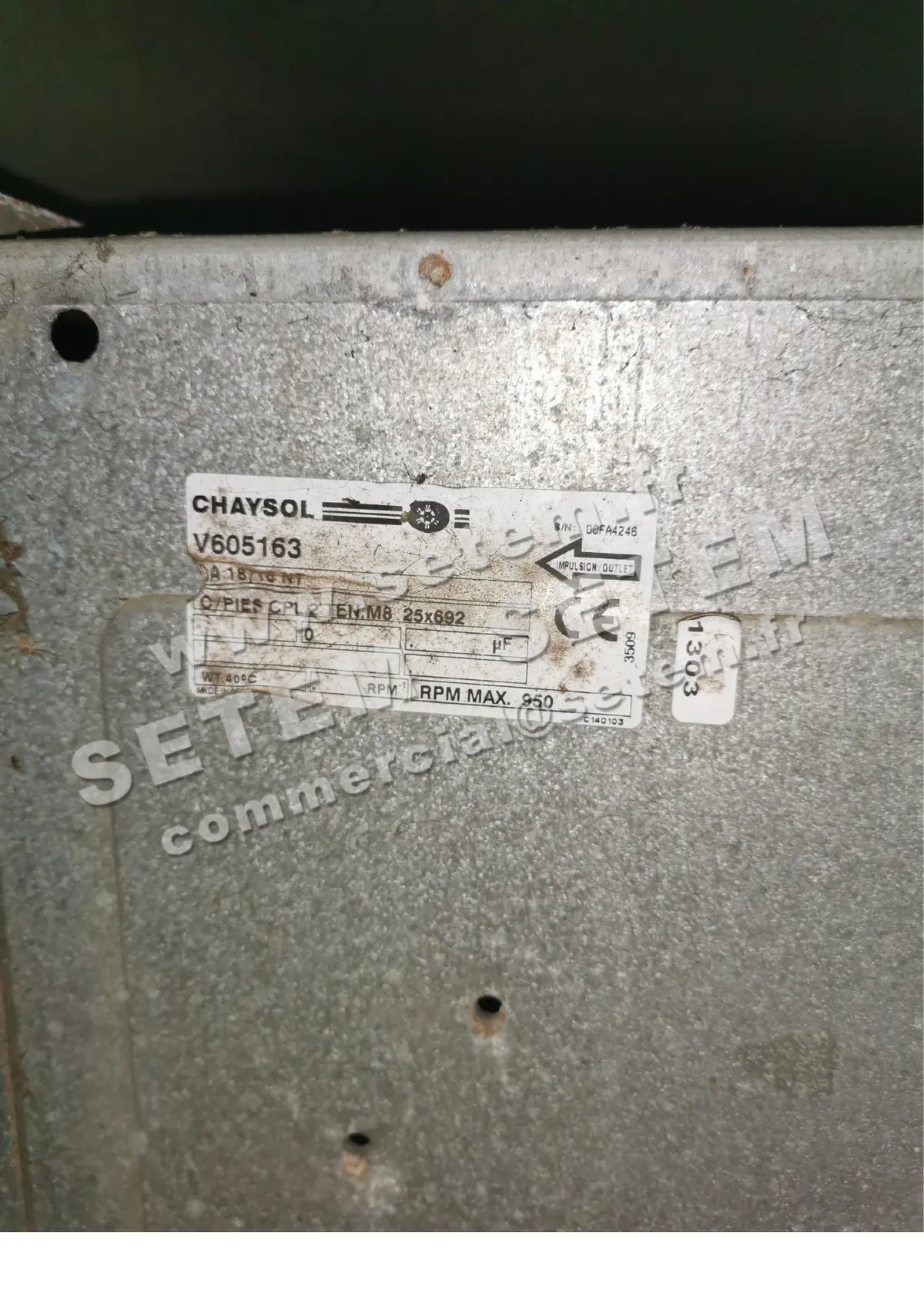 0749000014-VENTILATEUR CHAYSOL DA18/18NT +PI *V605163*