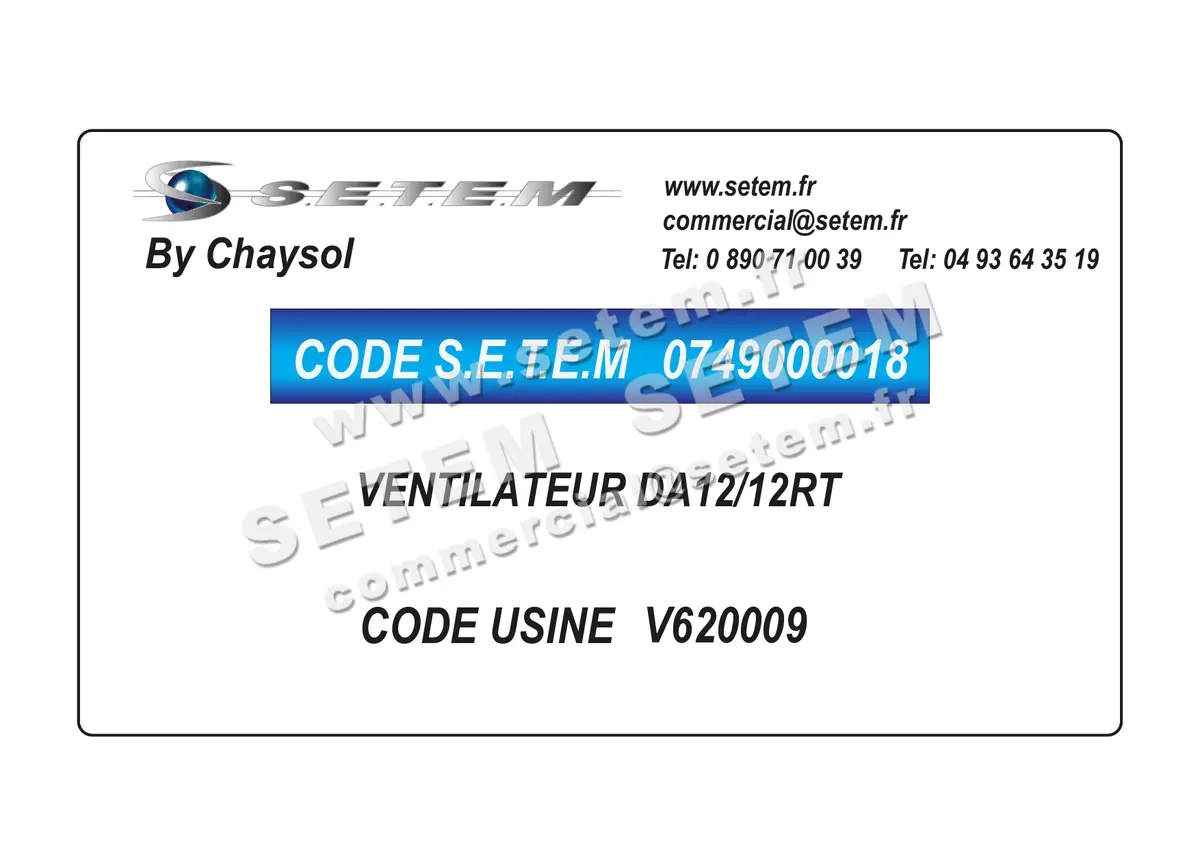 0749000018-VENTILATEUR CHAYSOL DA12/12RT *V620009*