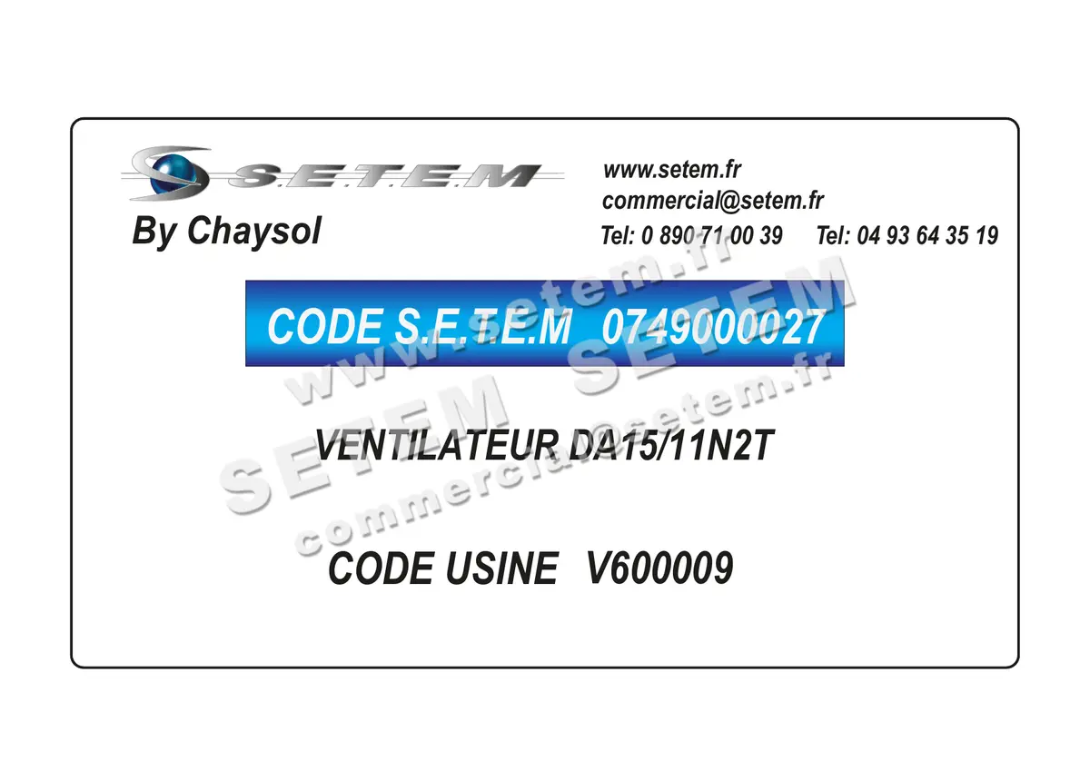 0749000027-VENTILATEUR CHAYSOL DA15/11N2T