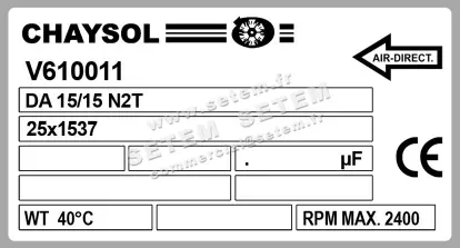0749000028-VENTILATEUR CHAYSOL DA15/15N2T *V610011* 2