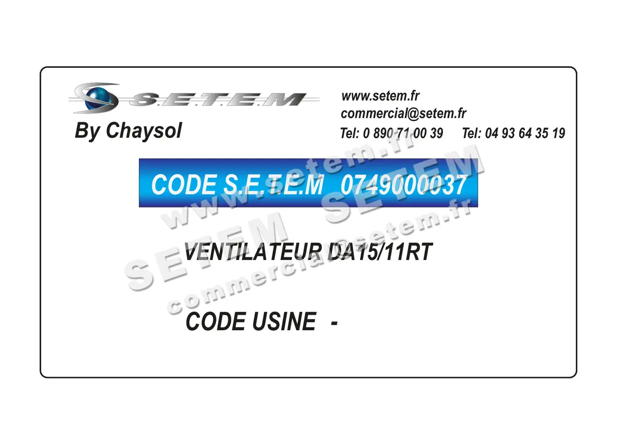 0749000037-VENTILATEUR CHAYSOL DA15/11RT