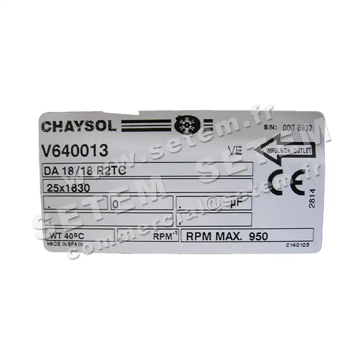 0749000095-VENTILATEUR CHAYSOL DA18/18R2TC *V640013* 5