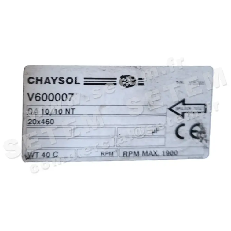0749000101-VENTILATEUR CHAYSOL DA10/10NT *V600007*