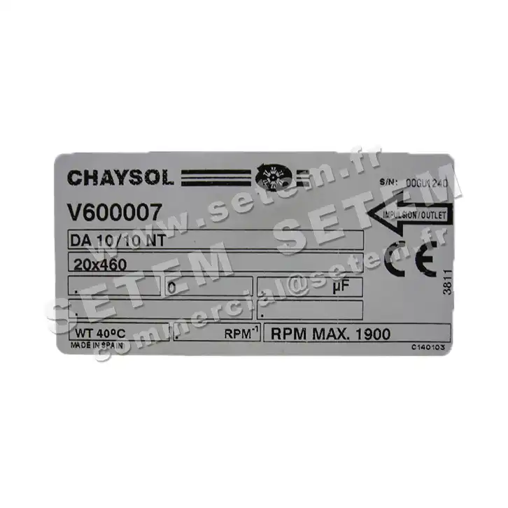 0749000101-VENTILATEUR CHAYSOL DA10/10NT *V600007* 3