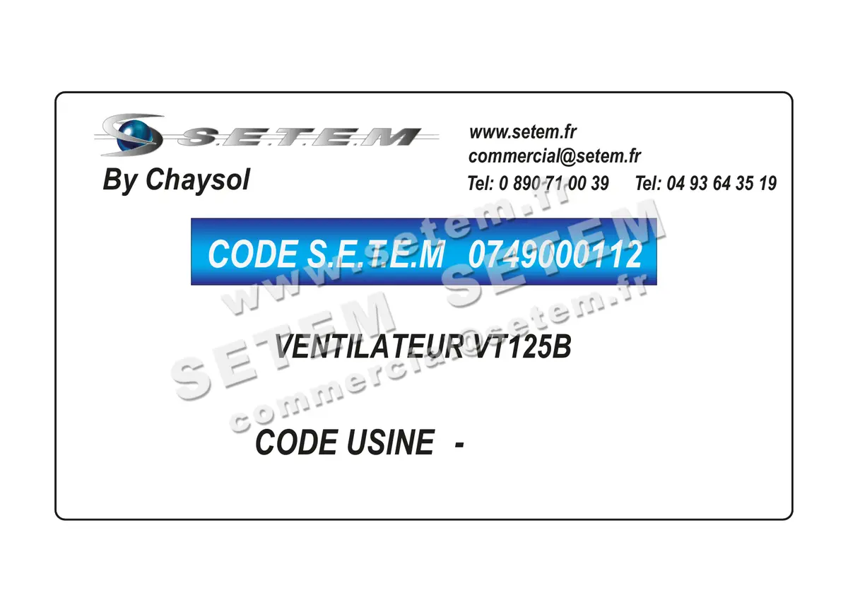 0749000112-VENTILATEUR CHAYSOL VT125B