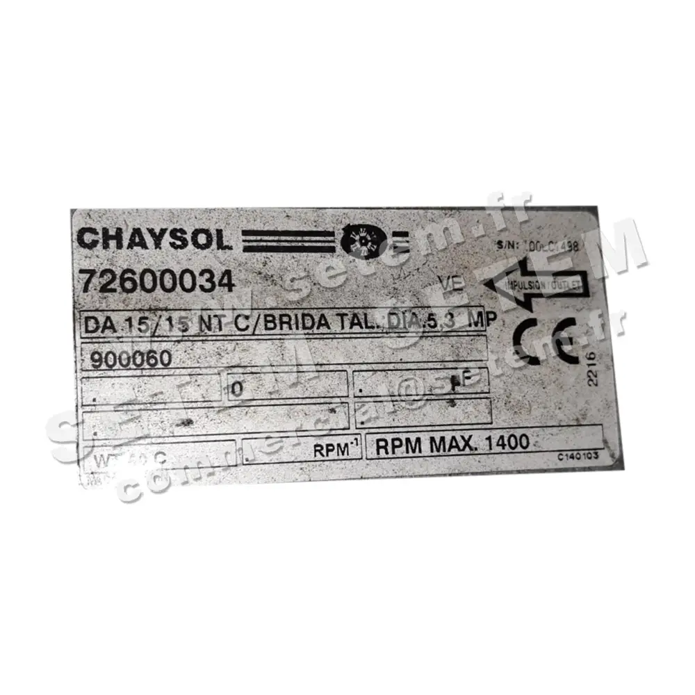 0749000238-VENTILATEUR CHAYSOL DA15/15NT +BR *72600034* 4