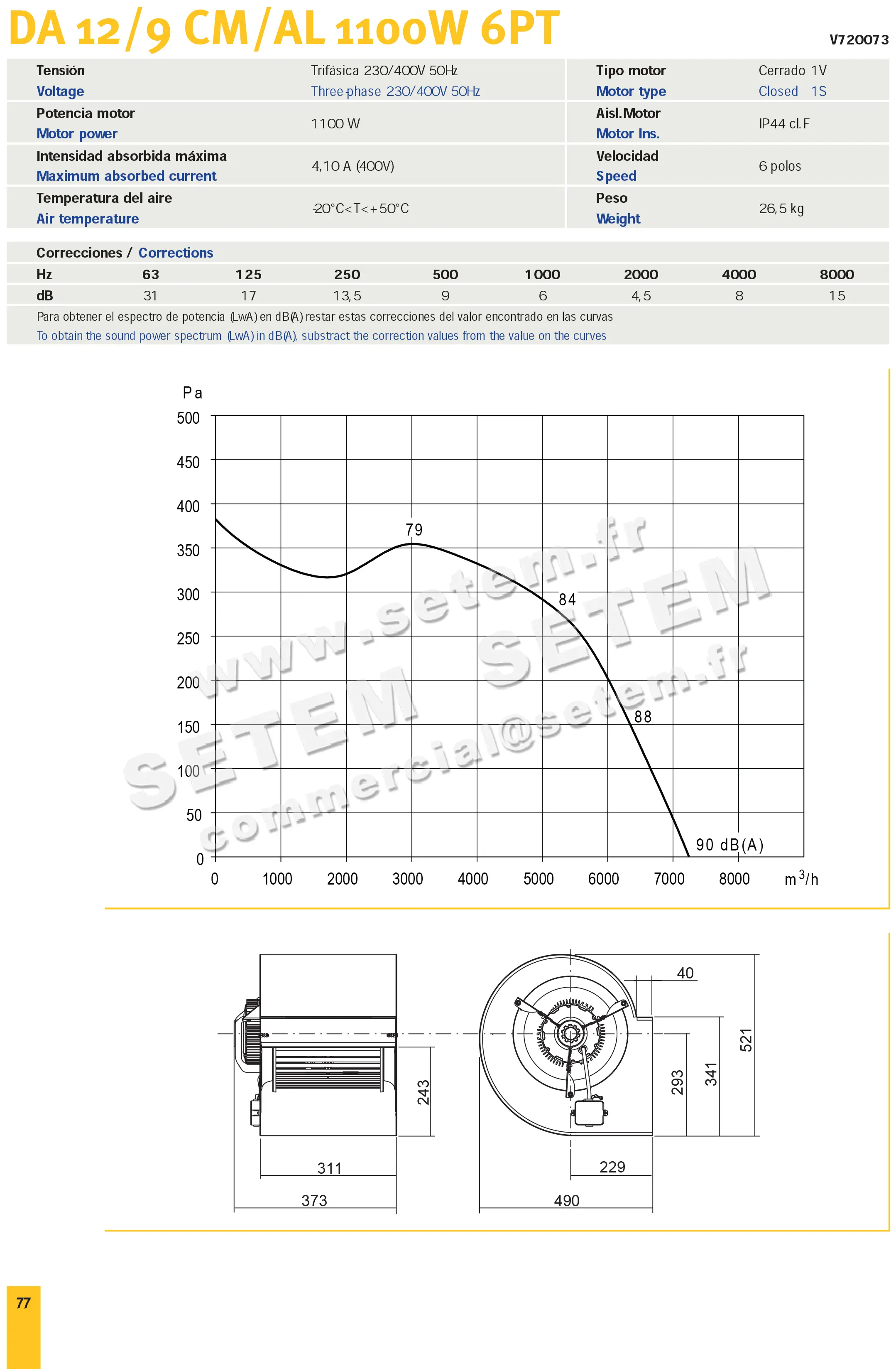 0749002075-VENTILATEUR CHAYSOL DA12/9CM/AL 1100W 6P T230/400V 1V *V720073* 3